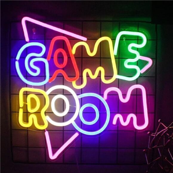 Gamer Neon LED Game Room Sign 13.2"x14" Colorful LED Lights Kids Arcade FUN New - Picture 6 of 7